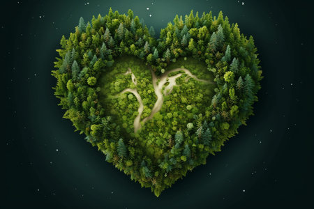 A Minimalist Nature Landscapes with Environmental Messagesの素材