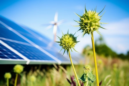 A Minimalist Nature Landscapes with Environmental Messagesの素材