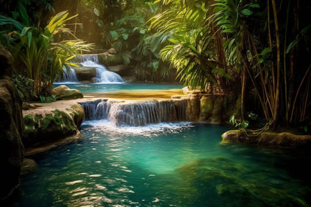 A Majestic Waterfalls: Unveiling the Beauty of Nature's Powerful Displaysの素材