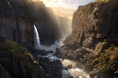 A Majestic Waterfalls: Unveiling the Beauty of Nature's Powerful Displaysの素材