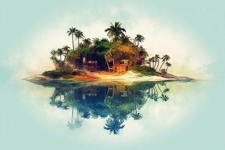 A Abstract Impressions of Holiday Delights: Artistic Renditions of Vacation Momentsの素材