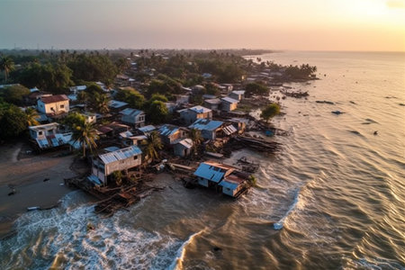 A Visualizing the Alarming Effects Climate Change and Global Warming in Focusの素材