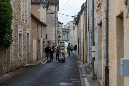 Vergt, Dordogne, France May 22 2023: Strawberry's party in a rural city