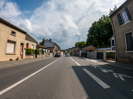 Perigueux, Dordogne, France May 05 2023: A Glimpse of the Perigueux City from the Roadのeditorial素材