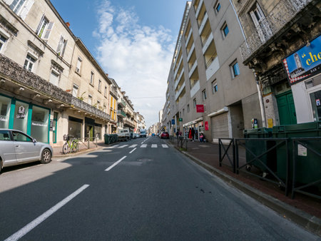 Perigueux, Dordogne, France May 05 2023: A Glimpse of the Perigueux City from the Roadのeditorial素材