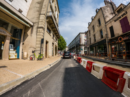 Perigueux, Dordogne, France May 05 2023: A Glimpse of the Perigueux City from the Roadのeditorial素材