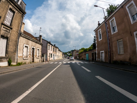 Perigueux, Dordogne, France May 05 2023: A Glimpse of the Perigueux City from the Roadのeditorial素材