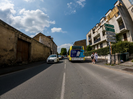 Perigueux, Dordogne, France May 05 2023: A Glimpse of the Perigueux City from the Roadのeditorial素材