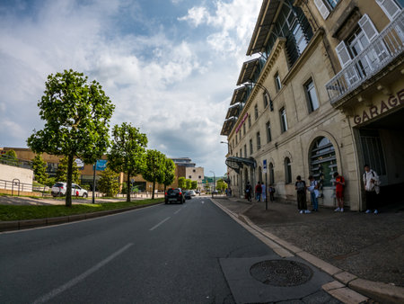 Perigueux, Dordogne, France May 05 2023: A Glimpse of the Perigueux City from the Roadのeditorial素材