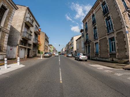 Perigueux, Dordogne, France May 05 2023: A Glimpse of the Perigueux City from the Roadのeditorial素材