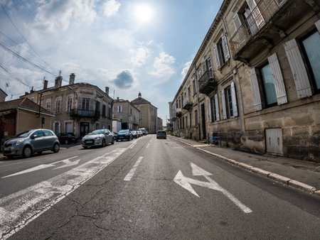Perigueux, Dordogne, France May 05 2023: A Glimpse of the Perigueux City from the Roadのeditorial素材