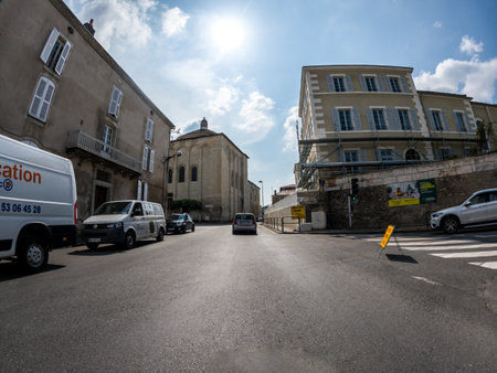 Perigueux, Dordogne, France May 05 2023: A Glimpse of the Perigueux City from the Roadのeditorial素材