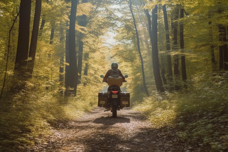 A Road Trip on the roads by motorcycleの素材