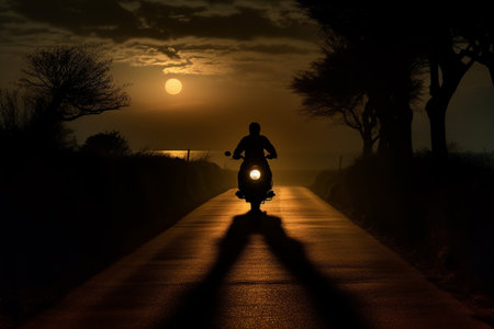 A Road Trip on the roads by motorcycleの素材
