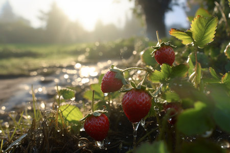 A The Enchanting Strawberry: A Taste of Sunshineの素材