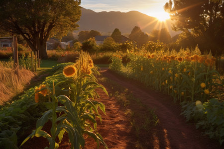A Vibrant Bounty: A Journey through the Verdant Vegetable Gardenの素材