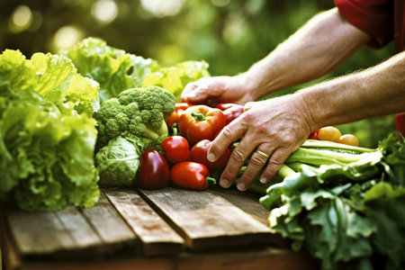 A Vibrant Bounty: A Journey through the Verdant Vegetable Gardenの素材