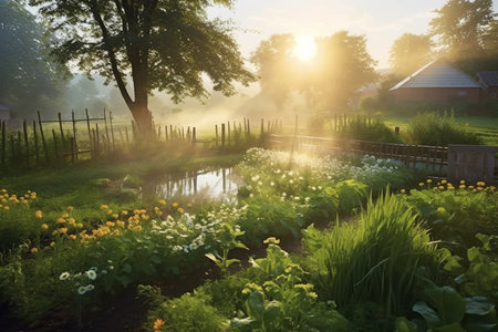 A Vibrant Bounty: A Journey through the Verdant Vegetable Gardenの素材