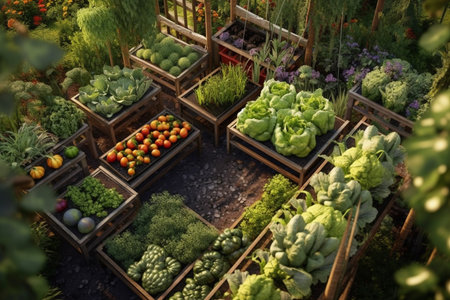 A Vibrant Bounty: A Journey through the Verdant Vegetable Gardenの素材