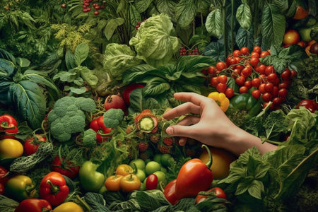 A Vibrant Bounty: A Journey through the Verdant Vegetable Gardenの素材