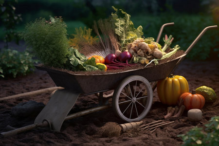A Vibrant Bounty: A Journey through the Verdant Vegetable Gardenの素材