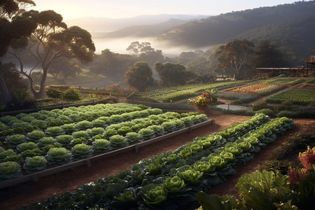 A Vibrant Bounty: A Journey through the Verdant Vegetable Gardenの素材
