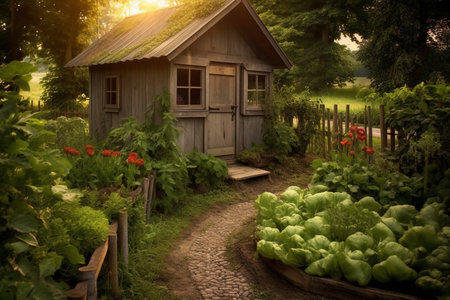 A Vibrant Bounty: A Journey through the Verdant Vegetable Gardenの素材