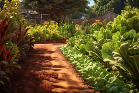 A Vibrant Bounty: A Journey through the Verdant Vegetable Gardenの素材