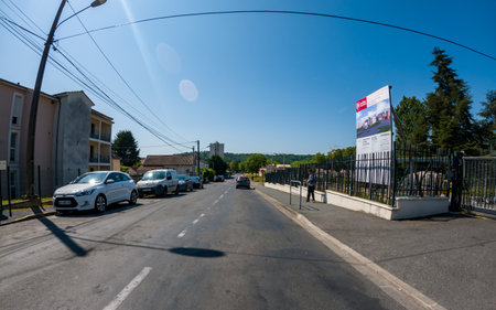 Perigueux, Dordogne, France May 31 2023: Navigating City Life: An Examination of Transport Systems and Traffic Circulationのeditorial素材