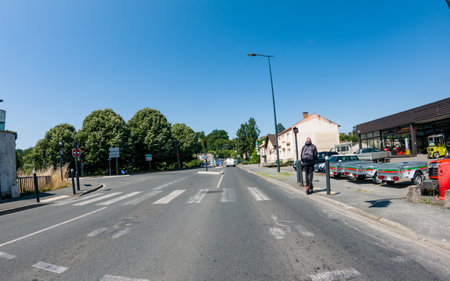 Perigueux, Dordogne, France May 31 2023: Navigating City Life: An Examination of Transport Systems and Traffic Circulationのeditorial素材