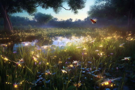 a Harmony in the Marsh: Capturing the Intricate Balance of the Wetland Ecosystemの素材