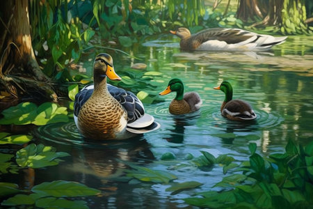 a Harmony in the Marsh: Capturing the Intricate Balance of the Wetland Ecosystemの素材