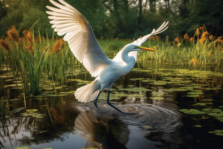 a Harmony in the Marsh: Capturing the Intricate Balance of the Wetland Ecosystemの素材
