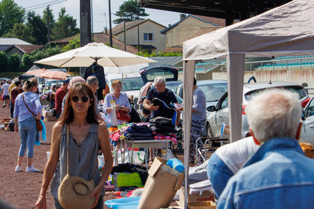 At Perigueux, Dordogne, France June 03 2023 : Coulounieix-Chamier - Hidden Treasures: Flea Market and Garage Saleのeditorial素材