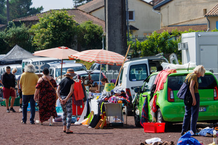 At Perigueux, Dordogne, France June 03 2023 : Coulounieix-Chamier - Hidden Treasures: Flea Market and Garage Saleのeditorial素材