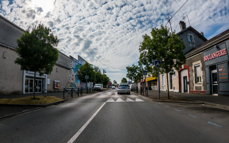 At Perigueux, Dordogne, France June 03 2023: Navigating City Life: An Examination of Transport Systems and Traffic Circulationのeditorial素材