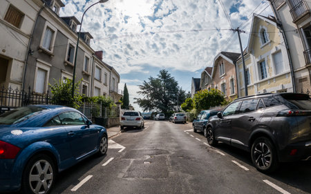 At Perigueux, Dordogne, France June 03 2023: Navigating City Life: An Examination of Transport Systems and Traffic Circulationのeditorial素材