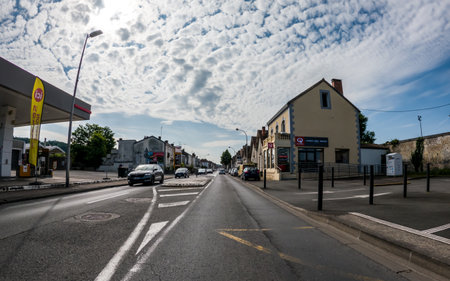 At Perigueux, Dordogne, France June 03 2023: Navigating City Life: An Examination of Transport Systems and Traffic Circulationのeditorial素材
