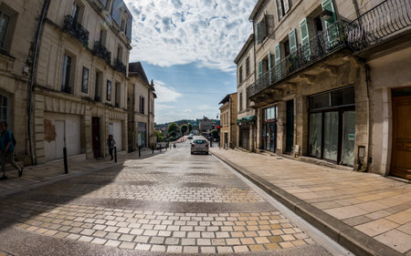 At Perigueux, Dordogne, France June 03 2023: Navigating City Life: An Examination of Transport Systems and Traffic Circulationのeditorial素材