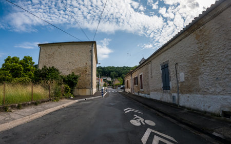 At Perigueux, Dordogne, France June 03 2023: Navigating City Life: An Examination of Transport Systems and Traffic Circulationのeditorial素材