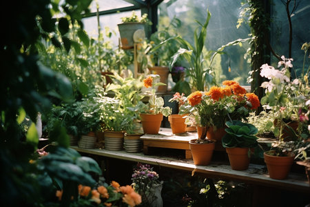 A Spectrum of Gardening: Tools, Plants, and Decor in Natural Harmonyの素材