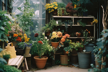 A Spectrum of Gardening: Tools, Plants, and Decor in Natural Harmonyの素材