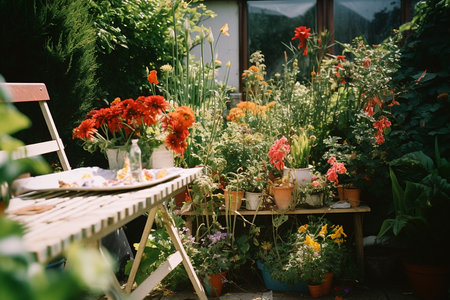 A Spectrum of Gardening: Tools, Plants, and Decor in Natural Harmonyの素材