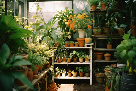 A Spectrum of Gardening: Tools, Plants, and Decor in Natural Harmonyの素材