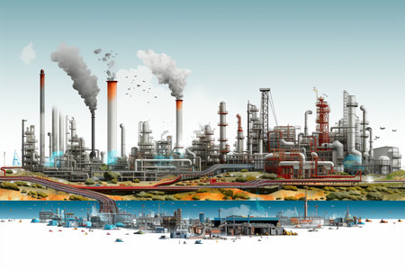 a Black Gold Chronicles: The Journey of Oil Production and Distributionの素材