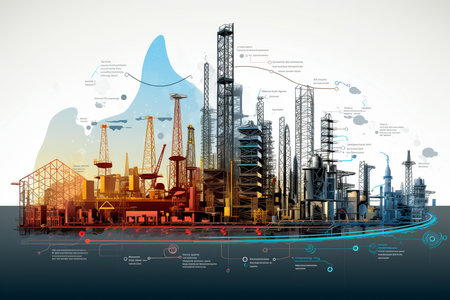 a Black Gold Chronicles: The Journey of Oil Production and Distributionの素材