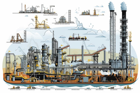 a Black Gold Chronicles: The Journey of Oil Production and Distributionの素材