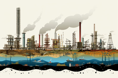 a Black Gold Chronicles: The Journey of Oil Production and Distributionの素材