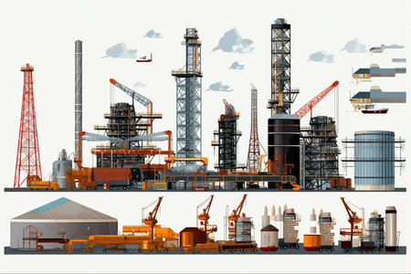 a Black Gold Chronicles: The Journey of Oil Production and Distributionの素材