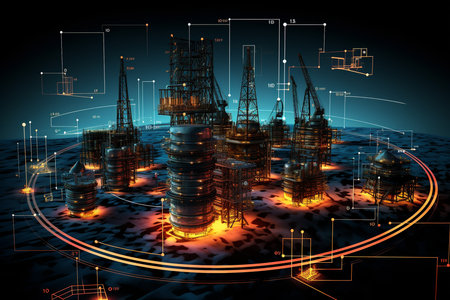 a Black Gold Chronicles: The Journey of Oil Production and Distributionの素材